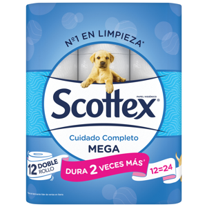 SCOTTEX Papel higiénico de 32 unidades.